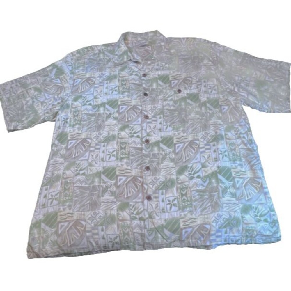 Men's Boca Classics SS Silk Cotton Hawaiian Camp Shirt Tropical Tiki Print XXL